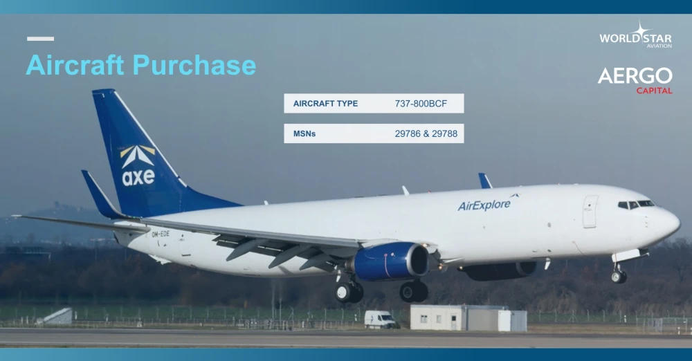 WSA Acquires Two Boeing 737-800BCF Aircraft from Aergo Capital